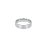 Mens stainless steel brushed silver matte band ring. Perfect everyday steel brushed band ring for men