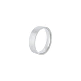 Stainless steel band ring for men with a brushed silver finish. available in various sizes. Great everyday silver matte brushed silver band ring