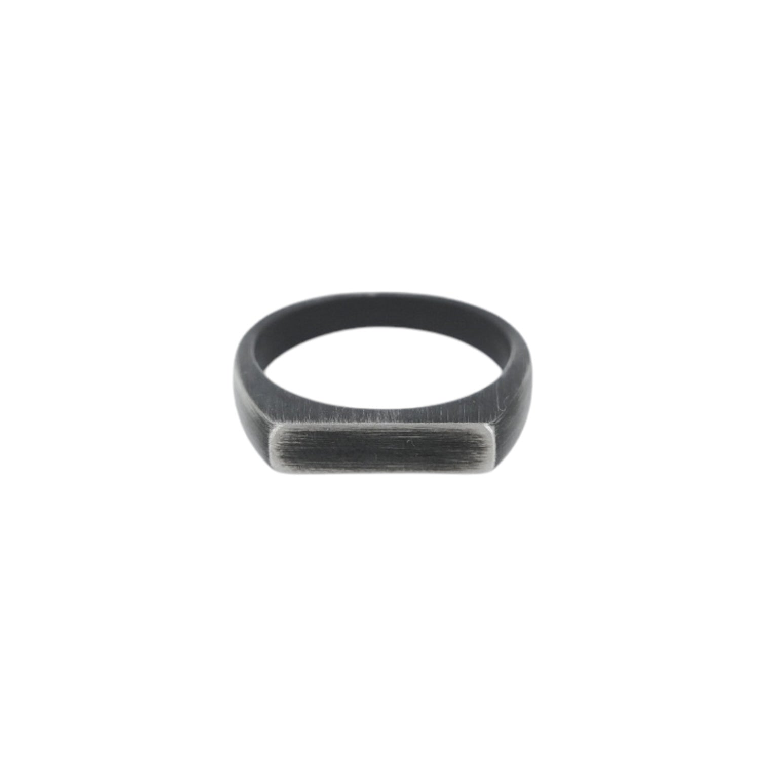 Oxidised Black Style Signet Ring For Men