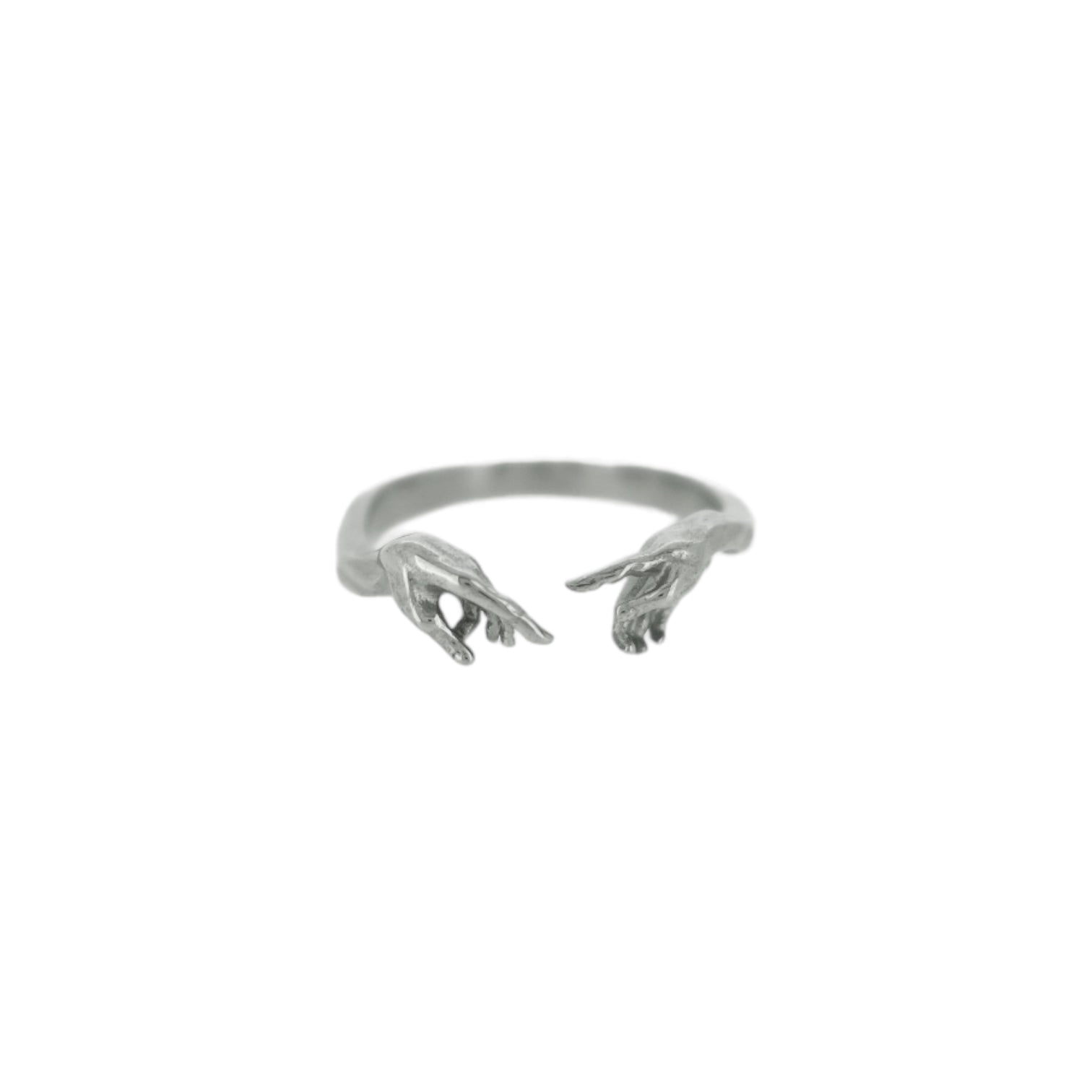 Creation of adam inspired silver band ring for him