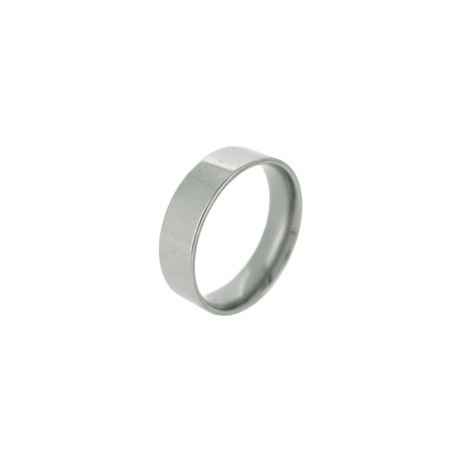 Plain silver band ring for men
