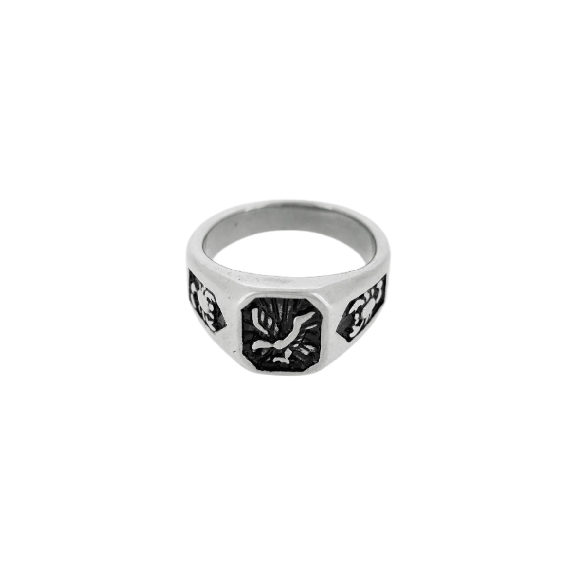 eagle silver signet ring for him