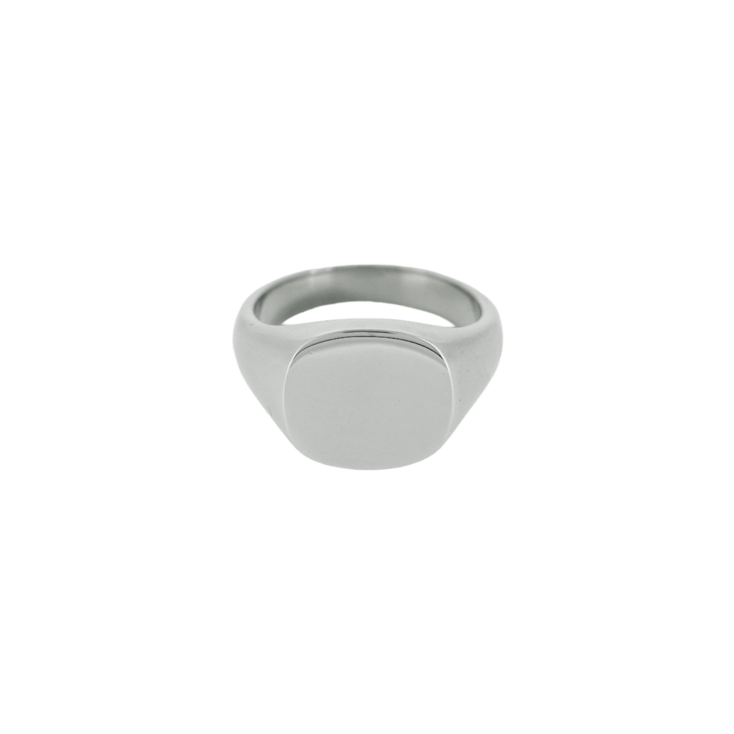 Silver signet ring for men, plain polished silver ring, perfect gift for him
